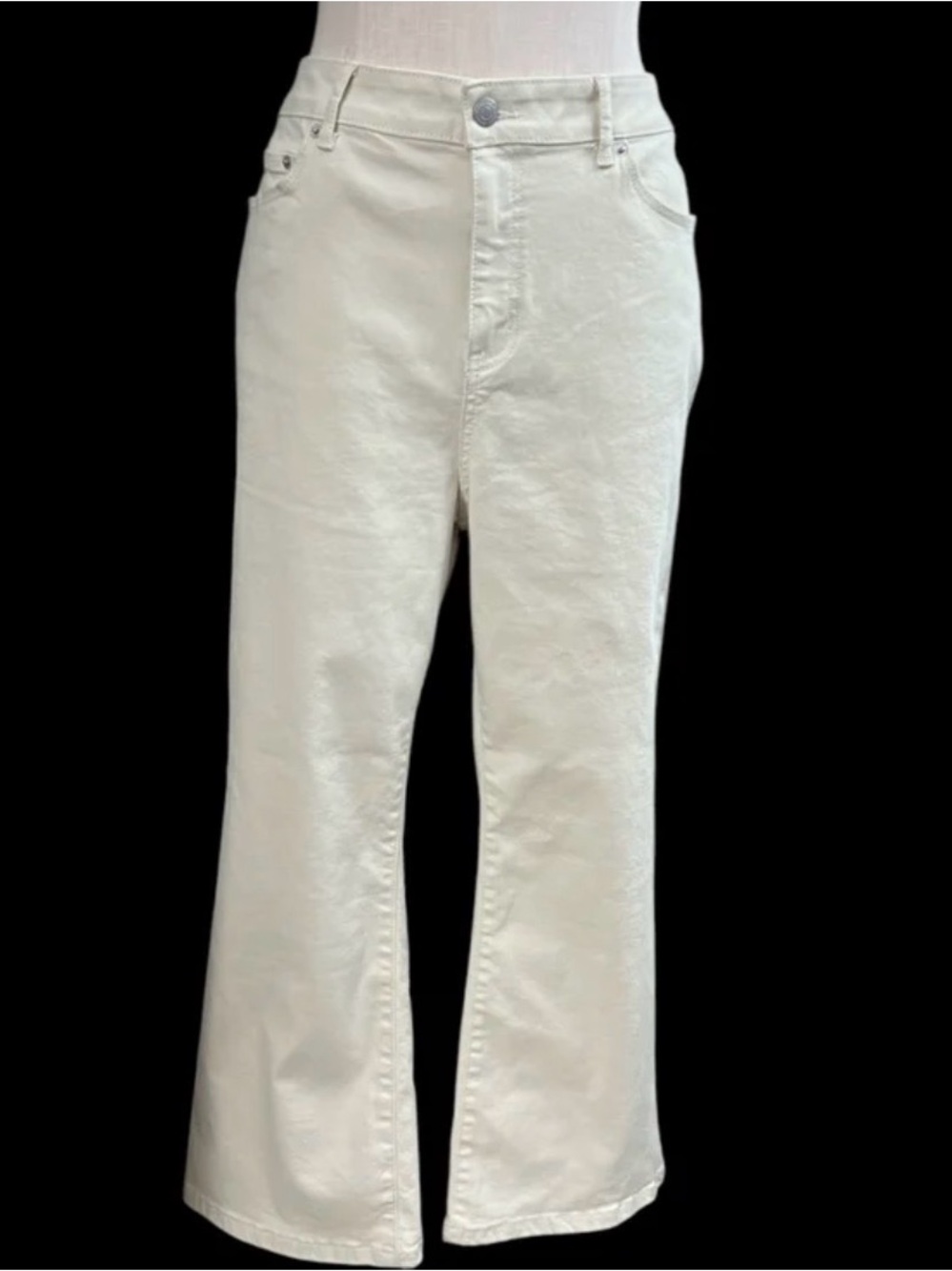 Marc New York Cream-White High Rise Wide Leg Jeans- Size 6